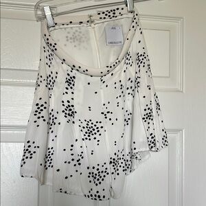 C/MEO COLLECTIVE White and Black Polka Dot Women's Shorts